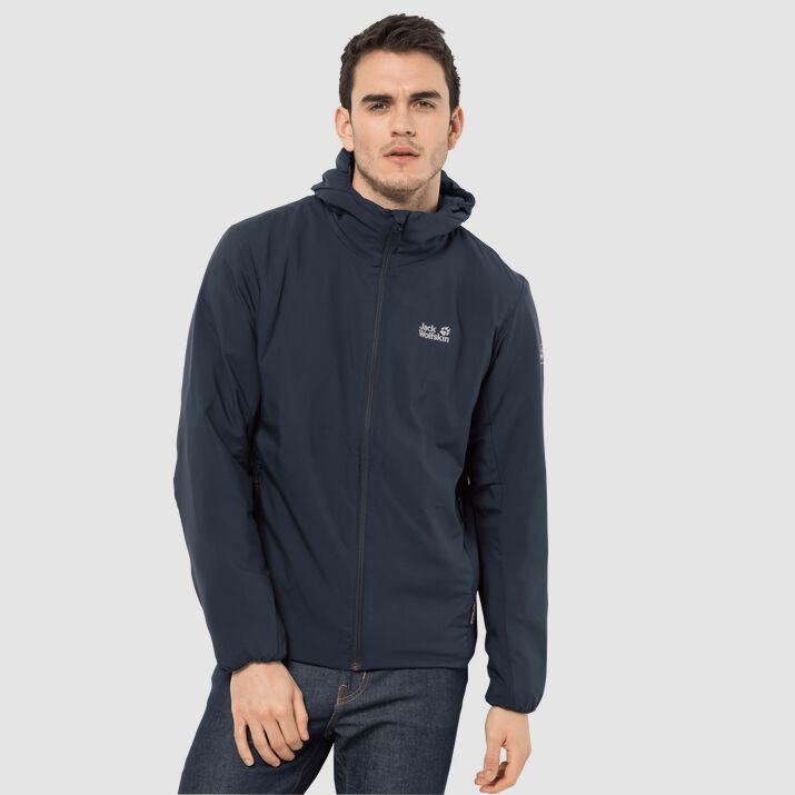 Chamarra Cortavientos Jack Wolfskin Jwp Atmos Hombre Azules Mexico-9521638